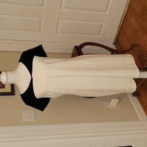 TALBOTS black and cream professional dress 8
